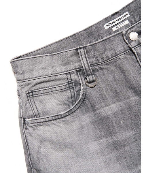 ワイドパンツ ジーンズ DAMAGED BOLD-FIT JEANS メンズ レディースの画像