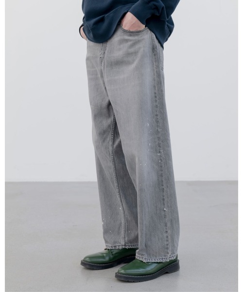 ワイドパンツ ジーンズ DAMAGED BOLD-FIT JEANS メンズ レディースの画像