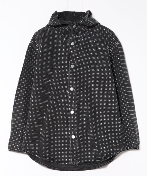 ViViDAY デニムジャケット gジャン ラインストーンキラキラデニム