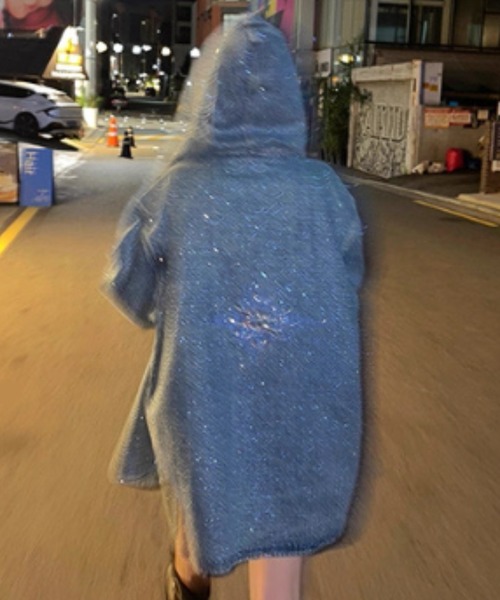 ViViDAY デニムジャケット gジャン ラインストーンキラキラデニム