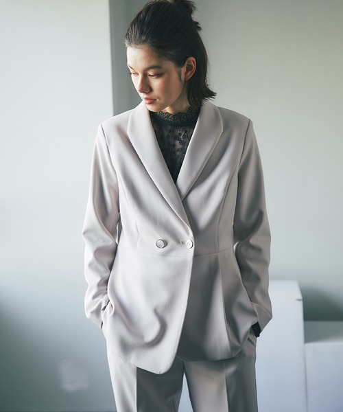 「SMILE ORCHID」 テーラードジャケット L ベージュ レディース_画像2