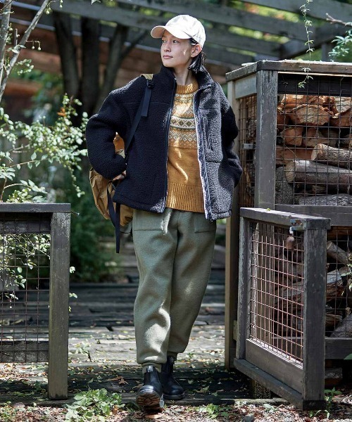 「Sunny clouds」 イージーパンツ LARGE カーキ レディース_画像2