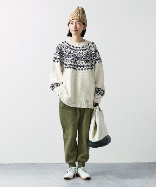 「Sunny clouds」 イージーパンツ LARGE カーキ レディース_画像5