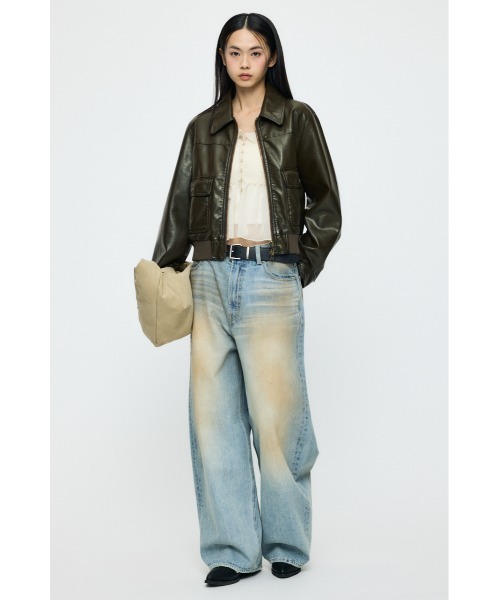 moussy 【26年SS新作】DIRTY COCOON BAGGY 1 MOUSSY（マウジー） ジーンズ デニム デニムパンツ 「26年SS新作
