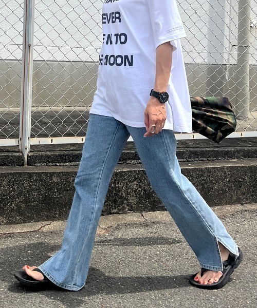 「ISOOK」 デニムパンツ M ブルー レディース_画像3