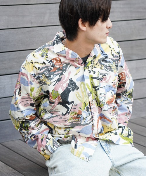 TOWNCRAFT（タウンクラフト） シャツ PRINTED PAJAMA JACKET パジャマ