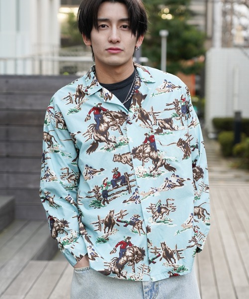 TOWNCRAFT（タウンクラフト） シャツ PRINTED PAJAMA JACKET パジャマ