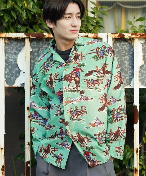 TOWNCRAFT（タウンクラフト） シャツ PRINTED PAJAMA JACKET パジャマ