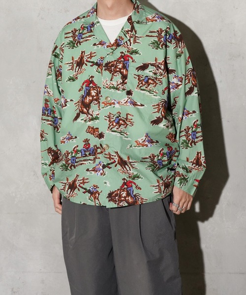 TOWNCRAFT（タウンクラフト） シャツ PRINTED PAJAMA JACKET パジャマ