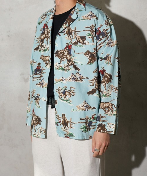 TOWNCRAFT（タウンクラフト） シャツ PRINTED PAJAMA JACKET パジャマ