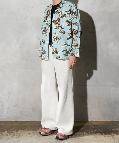TOWNCRAFT（タウンクラフト） シャツ PRINTED PAJAMA JACKET パジャマ