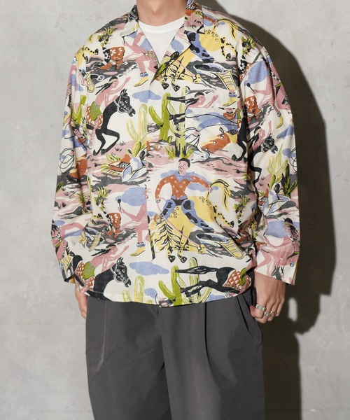 TOWNCRAFT（タウンクラフト） シャツ PRINTED PAJAMA JACKET パジャマ