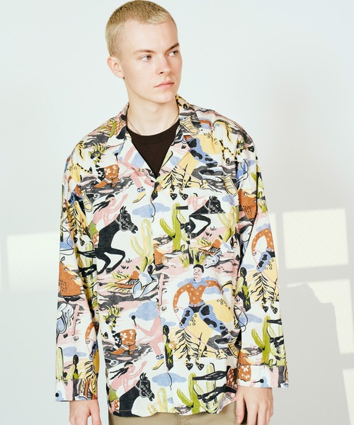 TOWNCRAFT（タウンクラフト） シャツ PRINTED PAJAMA JACKET パジャマ