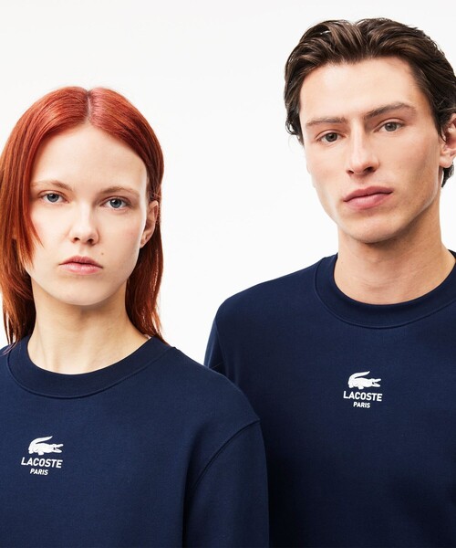 「LACOSTE」 スウェットカットソー X-SMALL ダークネイビー メンズ_画像3
