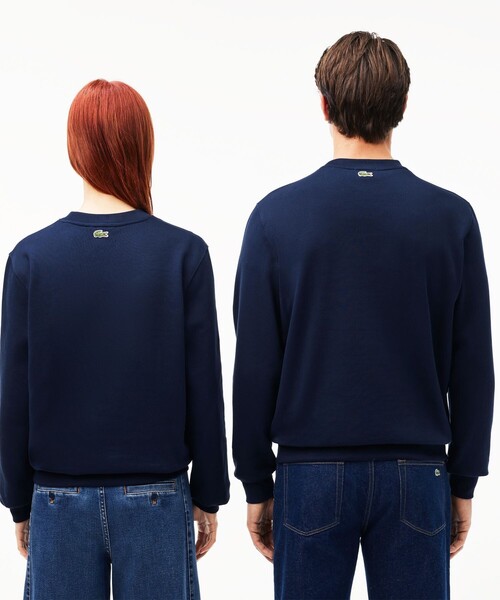「LACOSTE」 スウェットカットソー X-SMALL ダークネイビー メンズ_画像4
