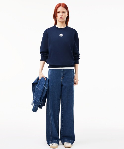 「LACOSTE」 スウェットカットソー X-SMALL ダークネイビー メンズ_画像6