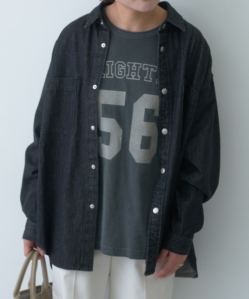 「PUAL CE CIN」 「Du noir」長袖シャツ FREE ブラック レディース_画像2