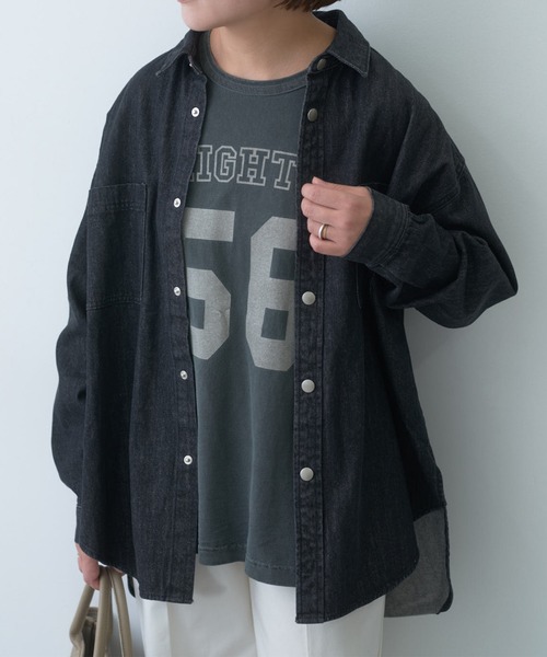 「PUAL CE CIN」 「Du noir」長袖シャツ FREE ブラック レディース_画像6