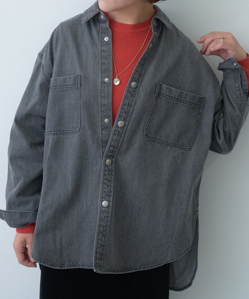 「PUAL CE CIN」 「Du noir」長袖シャツ FREE ブラック レディース_画像7