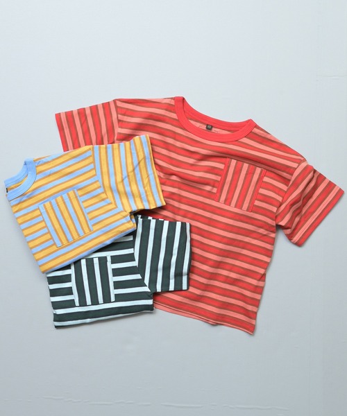 MARKEY'S（マーキーズ） tシャツ 先染めBDポケット半袖Tシャツ キッズ