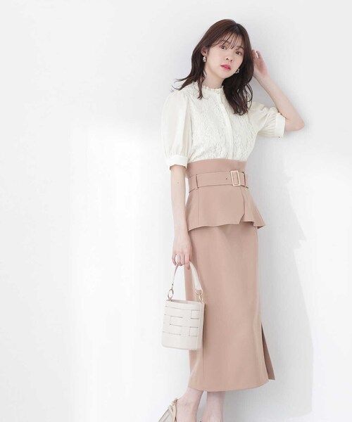 「PROPORTION BODY DRESSING」 半袖ブラウス MEDIUM ベージュ レディース_画像5