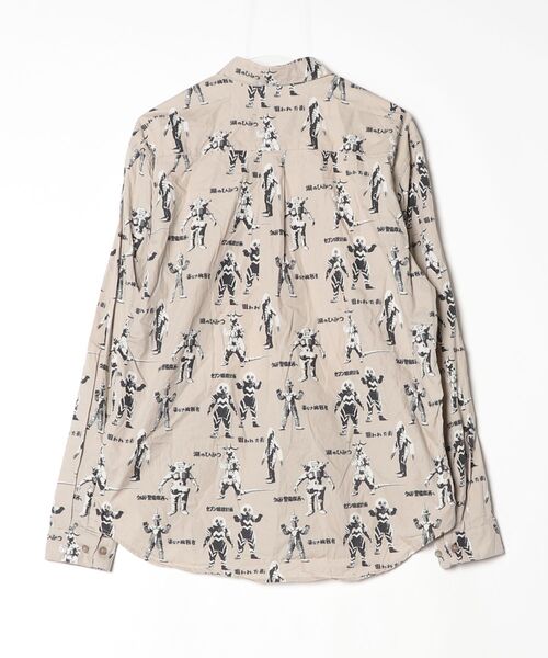 「Design Tshirts Store graniph」 長袖シャツ「ウルトラセブンコラボ」 L ベージュ メンズ_画像2