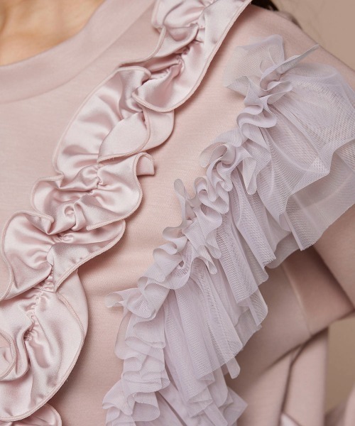 「QUEENS COURT」 長袖カットソー M ライトグレー レディース_画像2