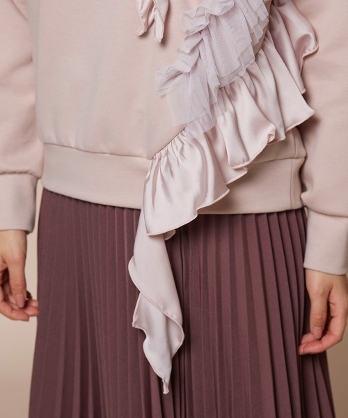 「QUEENS COURT」 長袖カットソー M ライトグレー レディース_画像4