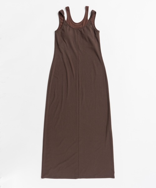 ワンピース ダブルネックカップインキャミワンピ / Double Neck Cup-In Cami Dress