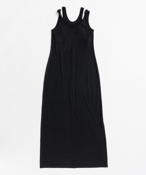 ワンピース ダブルネックカップインキャミワンピ / Double Neck Cup-In Cami Dress