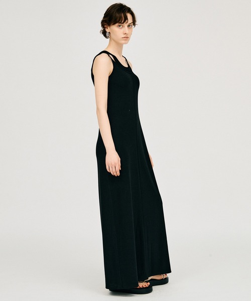 ワンピース ダブルネックカップインキャミワンピ / Double Neck Cup-In Cami Dress