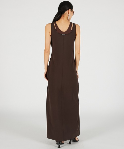 ワンピース ダブルネックカップインキャミワンピ / Double Neck Cup-In Cami Dress