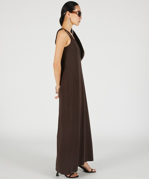 ワンピース ダブルネックカップインキャミワンピ / Double Neck Cup-In Cami Dress