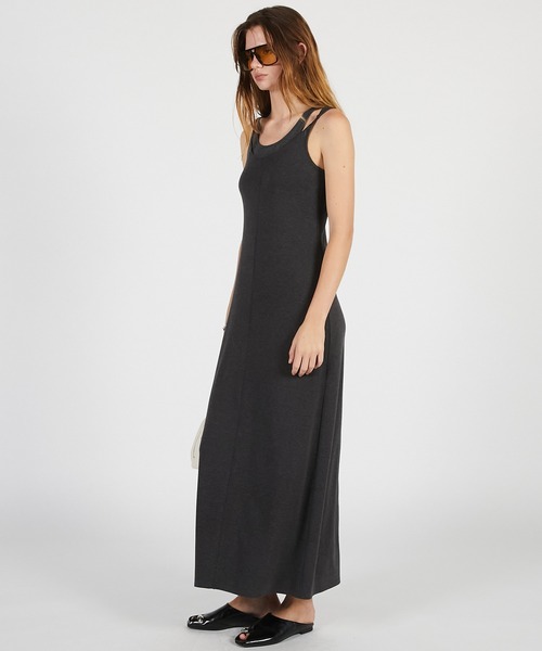 ワンピース ダブルネックカップインキャミワンピ / Double Neck Cup-In Cami Dress