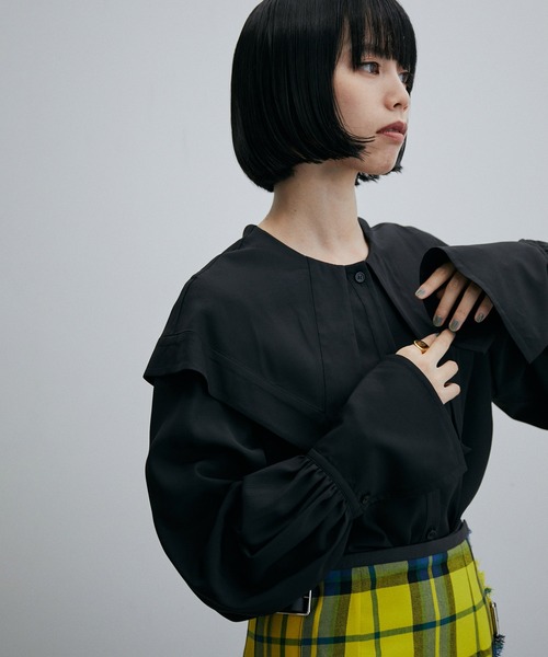 「ADAM ET ROPE'」 長袖シャツ FREE ブラック系その他 レディースの画像
