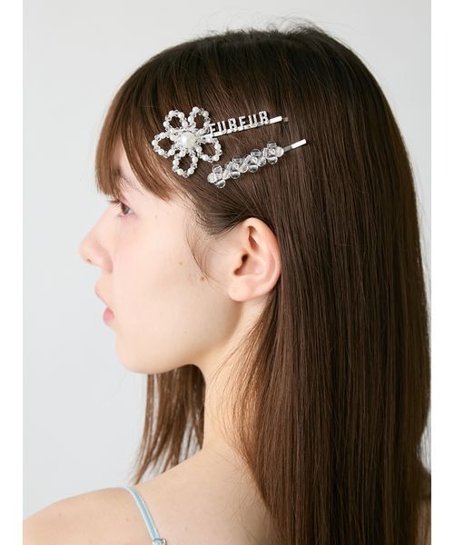 FURFUR（ファーファー） ヘアピン フラワーモチーフヘアピンセット