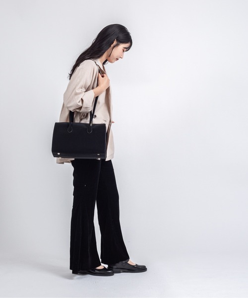 ボストンバッグ 「Maison de Z」スエード本革 2WAY ショルダーバッグ