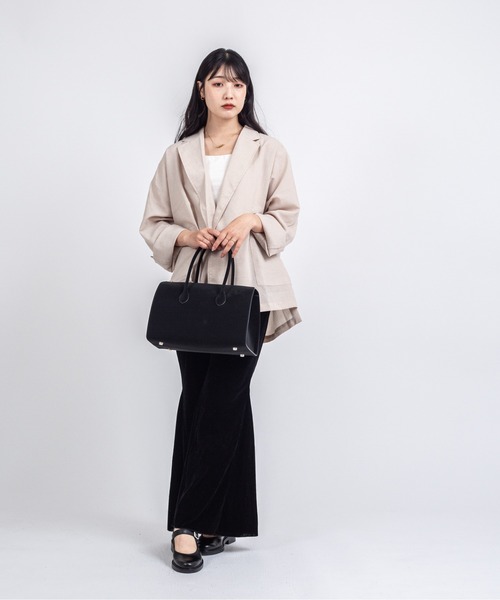 ボストンバッグ 「Maison de Z」スエード本革 2WAY ショルダーバッグ