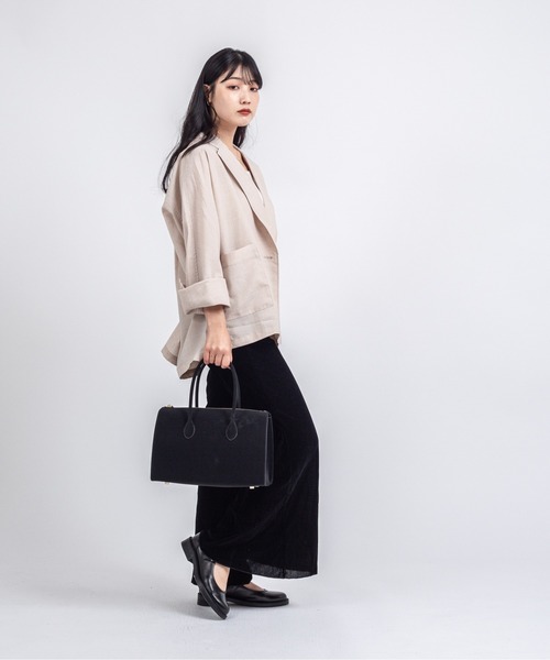 ボストンバッグ 「Maison de Z」スエード本革 2WAY ショルダーバッグ