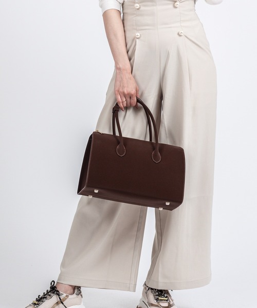 ボストンバッグ 「Maison de Z」スエード本革 2WAY ショルダーバッグ