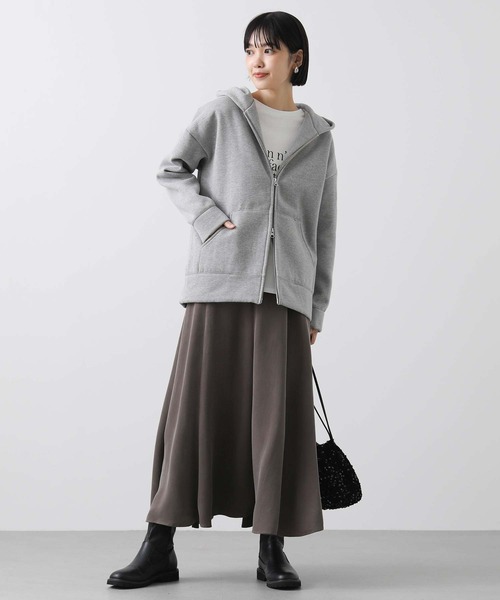 「Gready Brilliant」 ジップアップパーカー 38 グレイッシュベージュ レディース_画像3