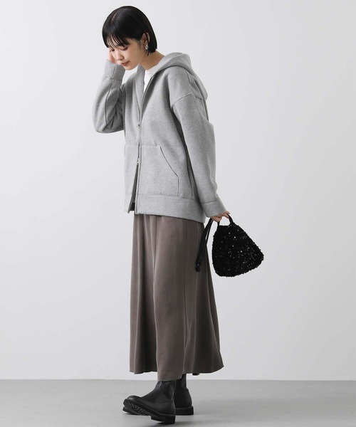 「Gready Brilliant」 ジップアップパーカー 38 グレイッシュベージュ レディース_画像4
