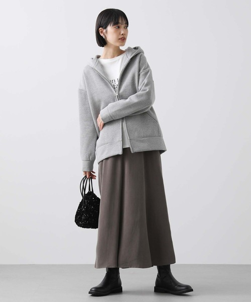 「Gready Brilliant」 ジップアップパーカー 38 グレイッシュベージュ レディース_画像6