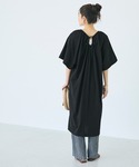 ワンピース 夏 半袖 カットバックリボンギャザ...の詳細画像4