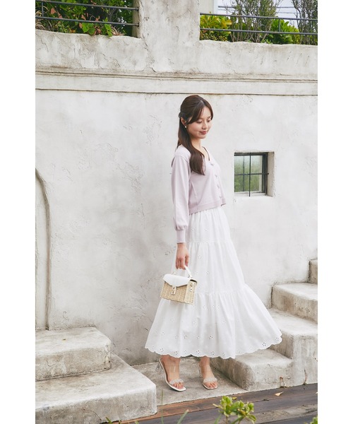 tocco closet（トッコ クローゼット） カーディガン リボンビジュー釦