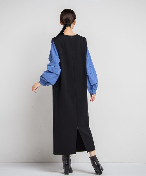 「Droite lautreamont」 長袖ワンピース 2 ブラウン レディース_画像4