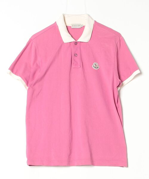 MONCLER ピンク ポロシャツ　Sサイズ MONCLER（モンクレール） 半袖ポロシャツ M ピンク メンズ : ZOZOTOWN