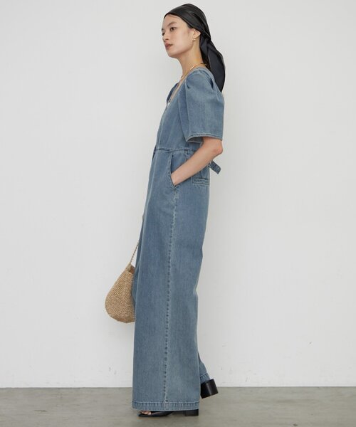 Loungedress（ラウンジドレス） オールインワン デニムパフ