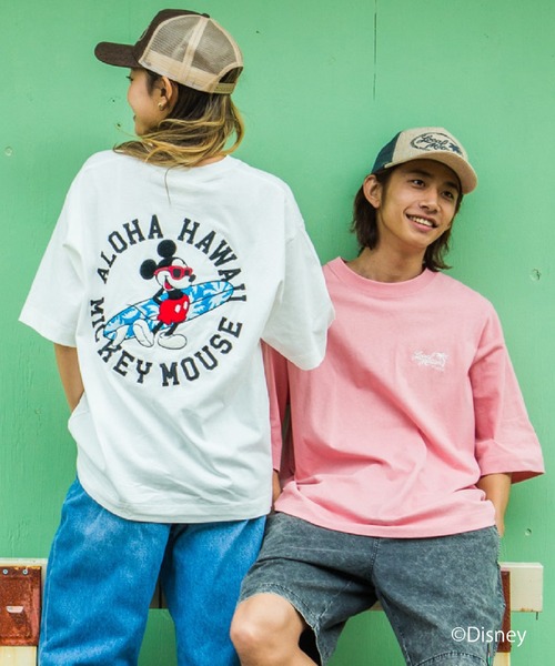 なっぱ サマ専用★ジャンボリーミッキー衣装　長袖Tシャツ100・110 tシャツ サーフミッキー サガラ刺繍Tシャツ メンズ レディース