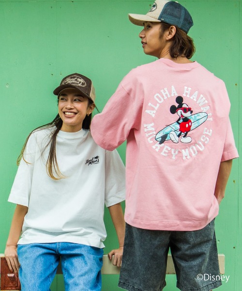 tシャツ サーフミッキー サガラ刺繍Tシャツ メンズ レディース